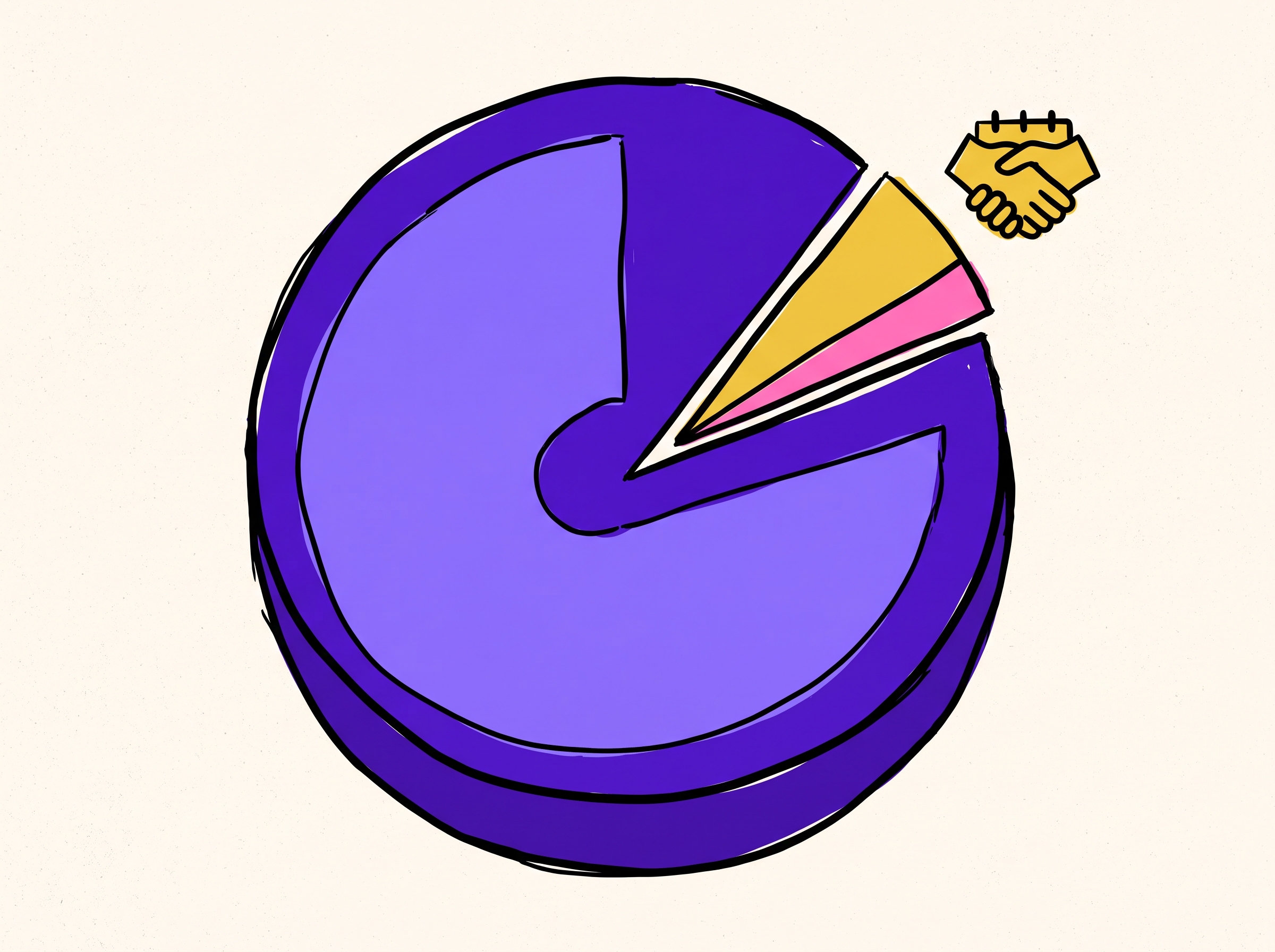 Illustration separating total replies from the smaller positive-interest share