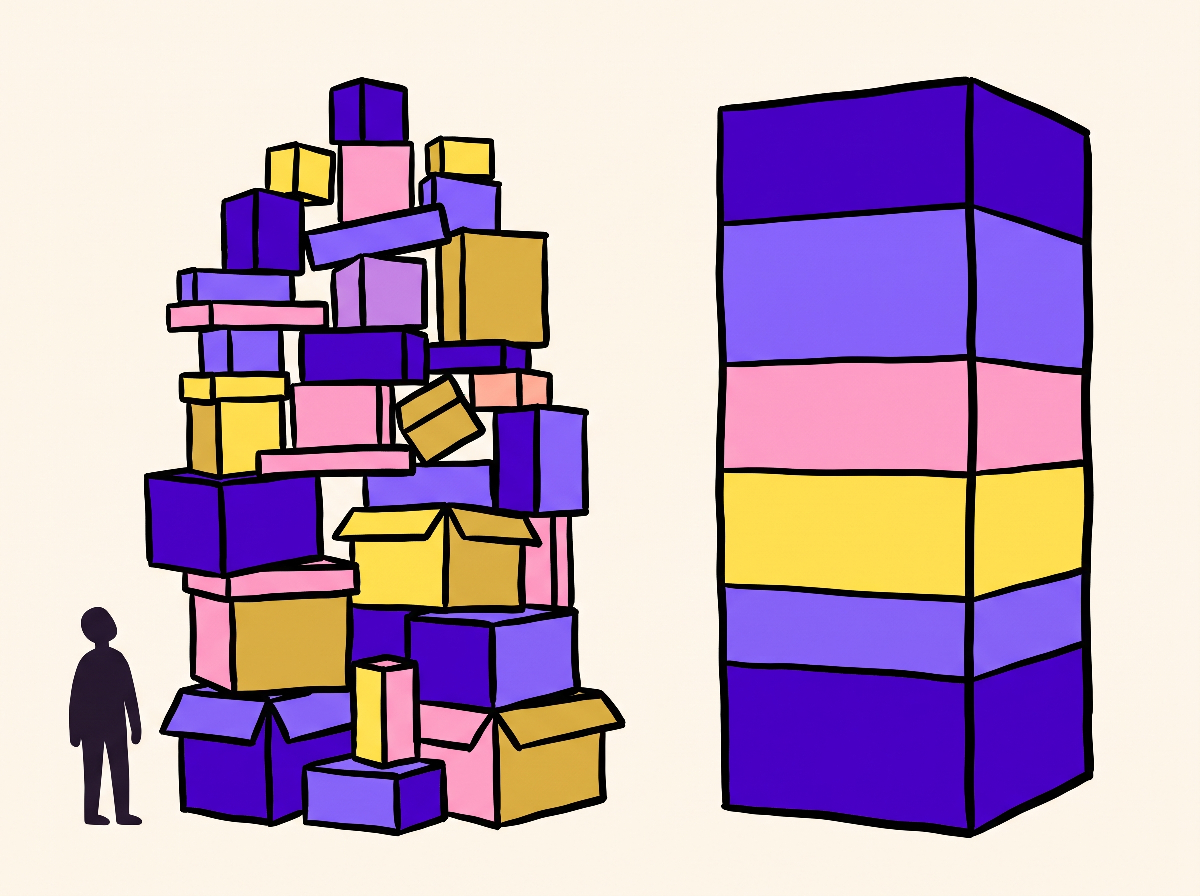 DIY tool pile versus one consolidated outbound stack